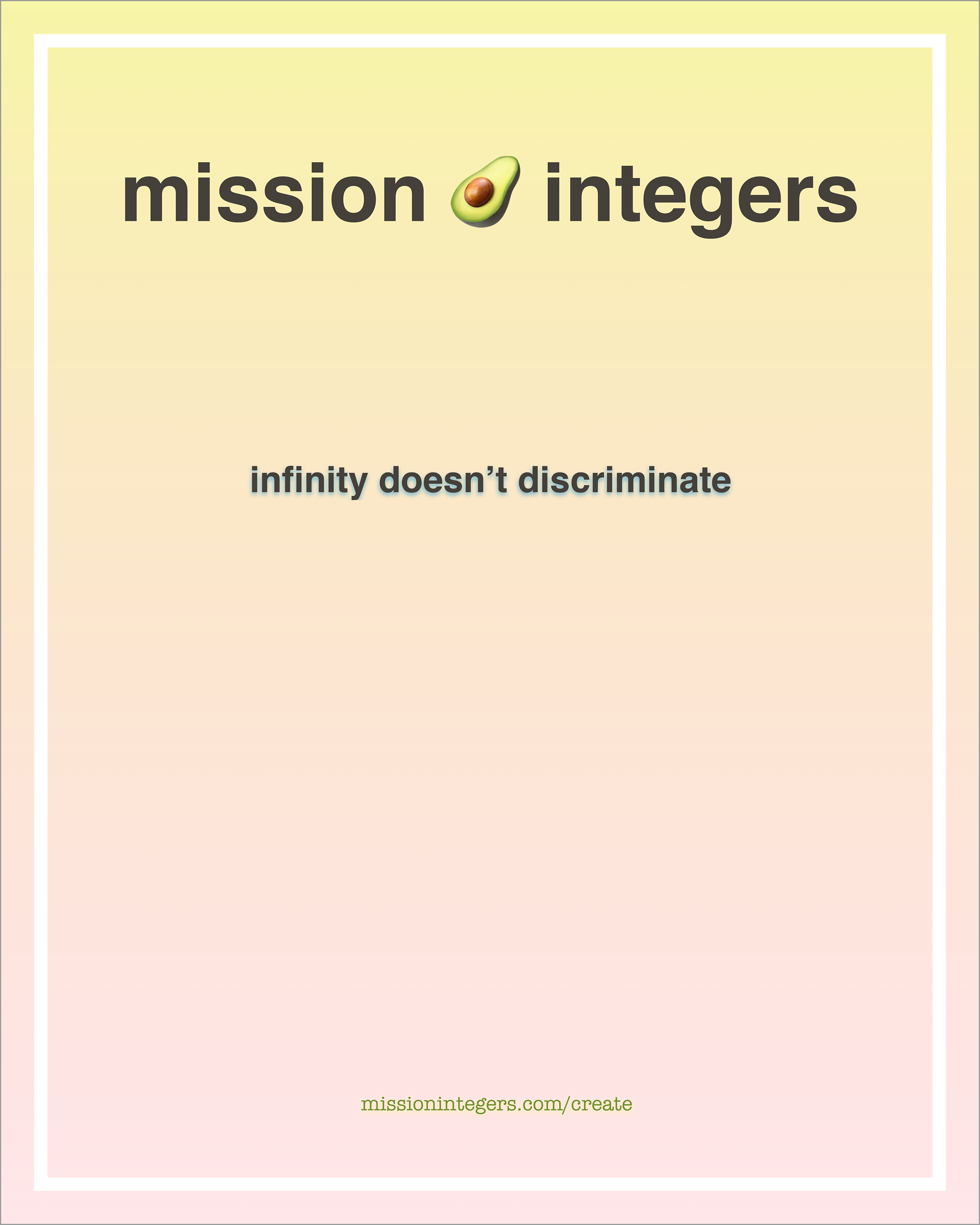 Mission Integers Poster