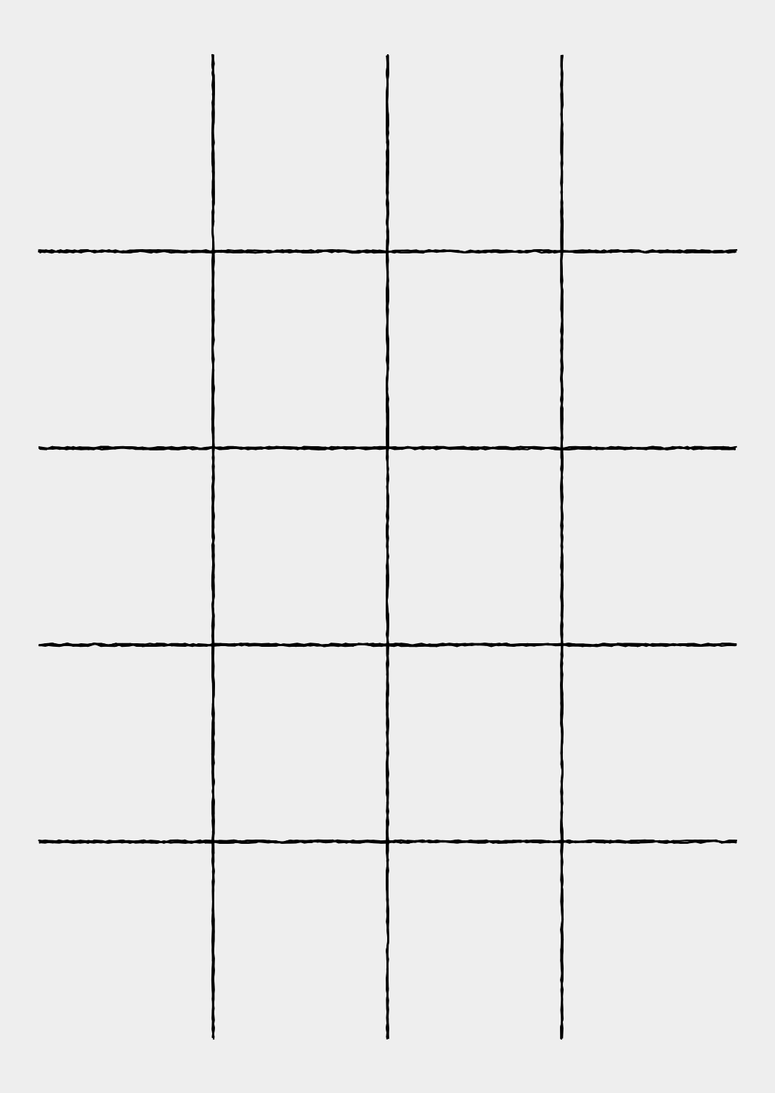 3 by 4 grid