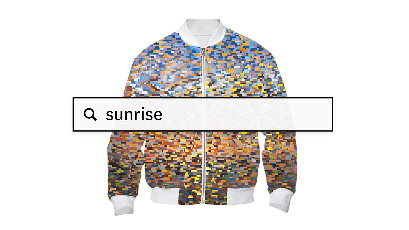 “Sunrise” custom Bomber Jacket, courtesy of sosolimited © 2015